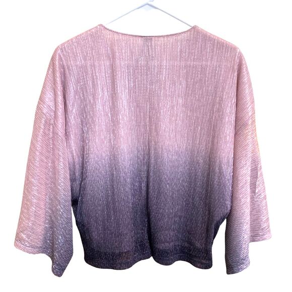 Anthropologie Serena Shimmer Purple Ombre Metallic Blouse Top Size Small - Picture 3 of 11